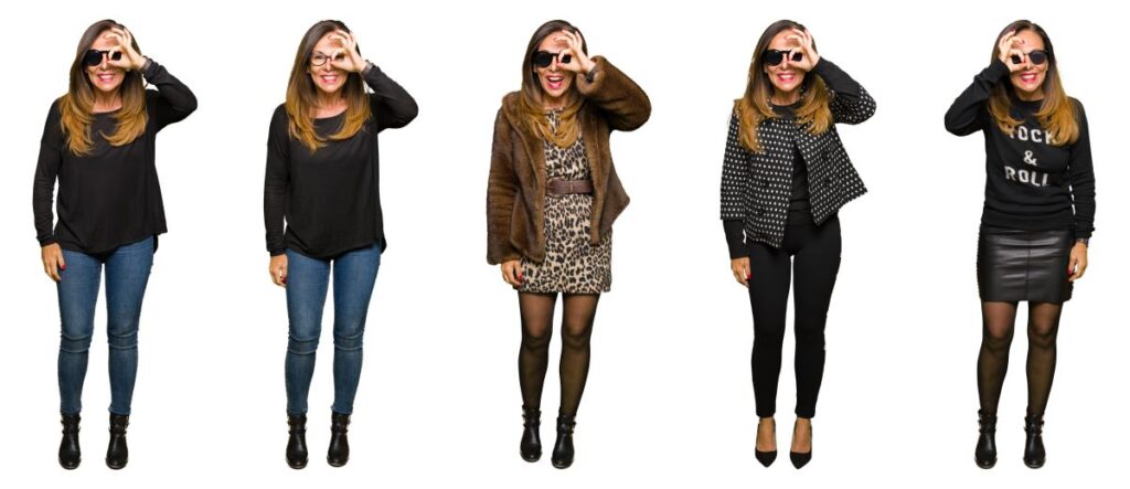 Fashion Timeline Collage from 1970s to Modern Day